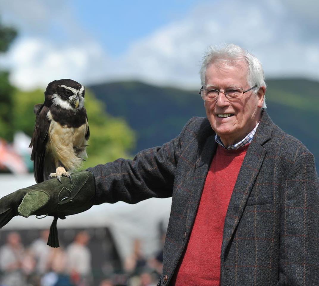 John Craven and Domino (Spectacled Owl)